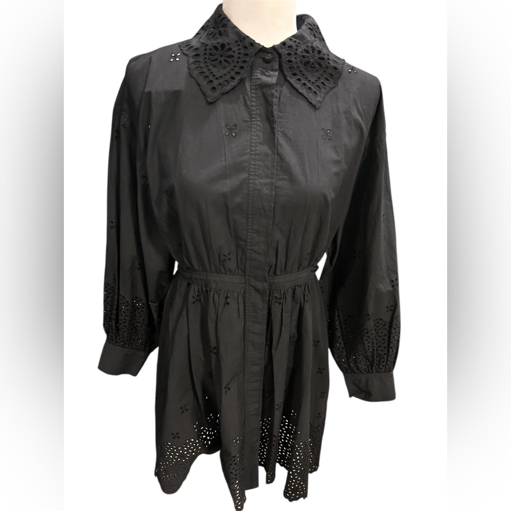 Ulla Johnson Black Eyelet Cotton Dress